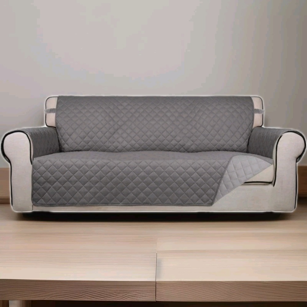 Quilted Sofa Cover, Water Resistant Slipcover Furniture Protector - Reversible